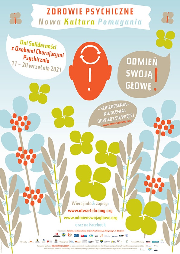Plakat informujący o wydarzeniu - Dniach Solidarności z Osobami Chorymi Psychicznie 