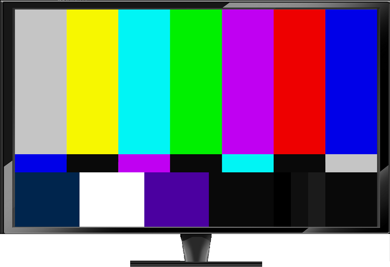 telewizor z obrazem oznaczającym brak sygnałubrak sygnału